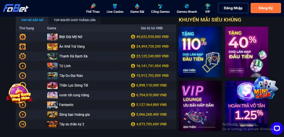 Nền tảng casino trực tuyến uy tín